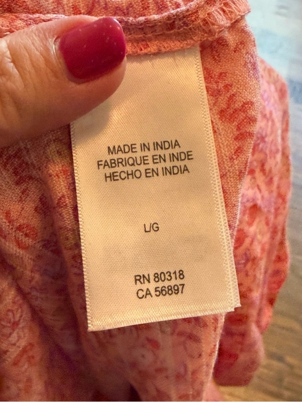 Lucky Brand Pink Floral Square-Yoke Puff Sleeve Blouse - Picture 6 of 7